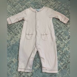 Royal baby Pink Baby button up Onesie with Pockets